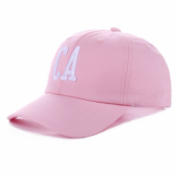 California Embroidered Cotton Baseball Cap - Pink - Picture 5 of 7